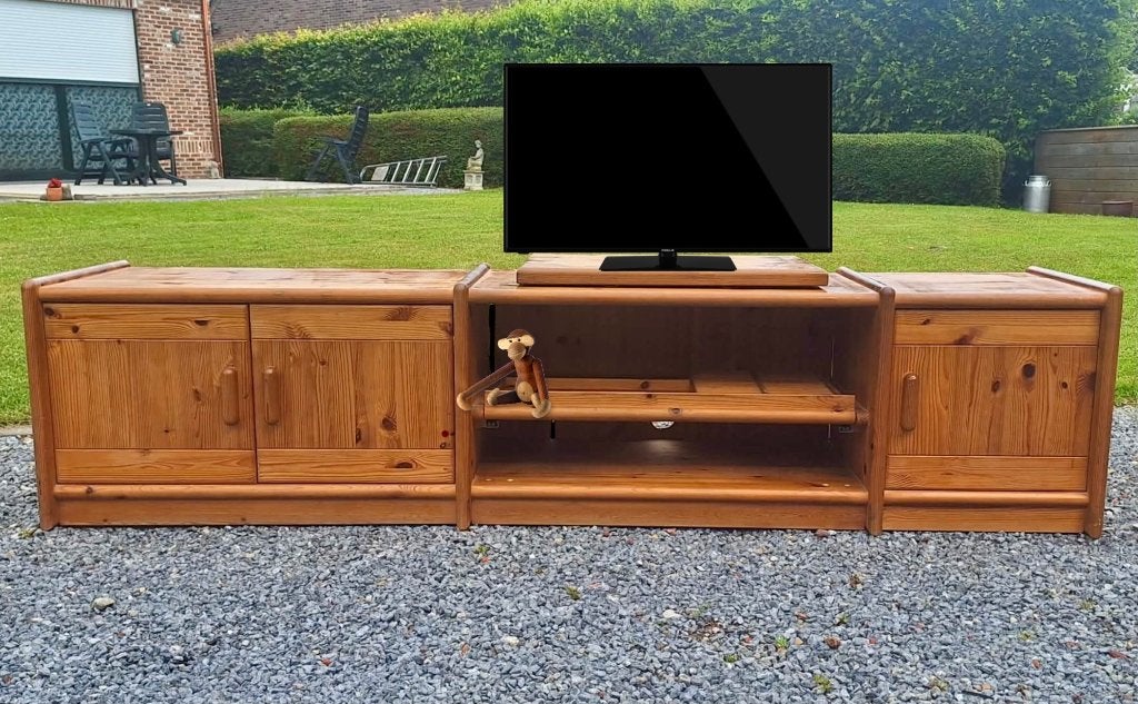 Deense tv Lowboard vintage 80s, Huis en Inrichting, Kasten |Televisiemeubels, Ophalen, Gebruikt