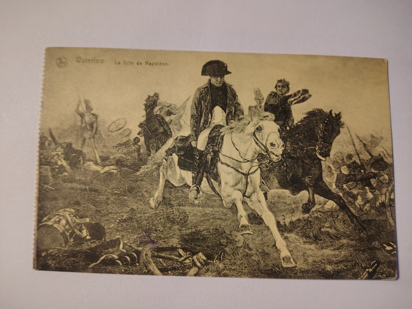 Waterloo A fuite de Napoléon., Verzamelen, Postkaarten | België, Ophalen of Verzenden
