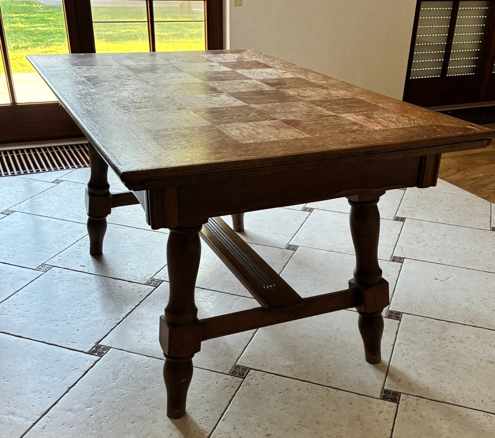 Houten eettfel GRATIS, Huis en Inrichting, Ophalen, Gebruikt, 100 tot 150 cm, Eikenhout
