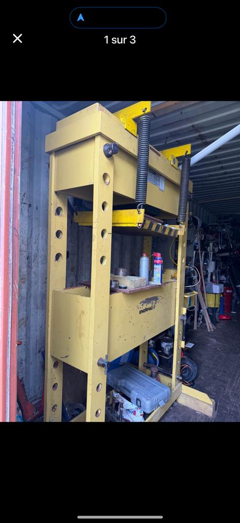 Presse hydraulique Enerpac 100T, Enlèvement