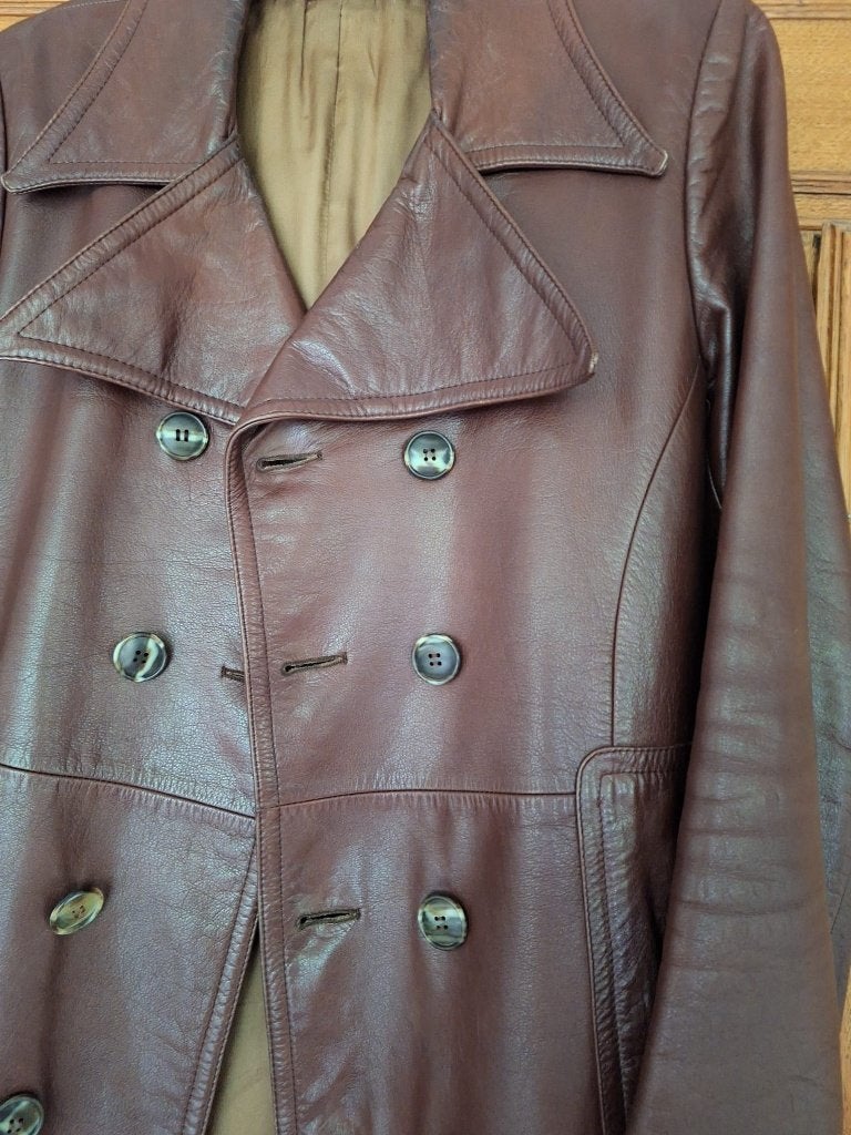 Vintage lederen jas, Kleding | Heren, Ophalen, Maat 48/50 (M)