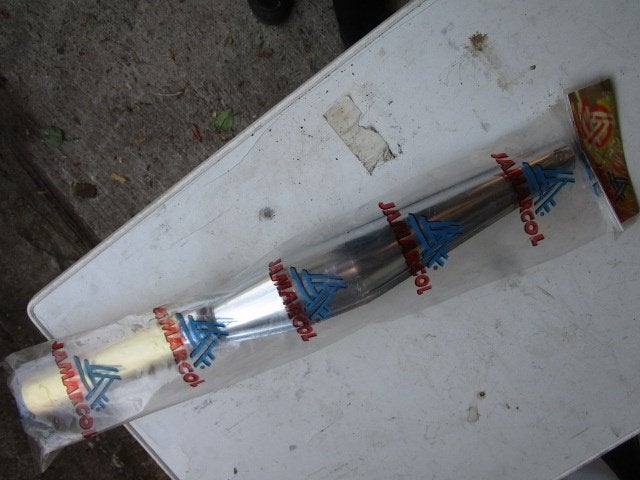 Nouveau silencieux Fuego chromé silencieux doré entrée 32 mm, Enlèvement ou Envoi, Neuf, Pot d'échappement
