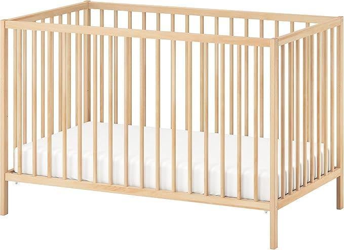 Lit bébé Ikea SNIGLAR 60x120cm en hêtre, Enlèvement, Comme neuf, Matelas