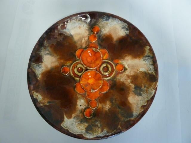 Keramiek wandbord//schaal Ruscha  712/2 mushroom bord, Antiek en Kunst, Ophalen