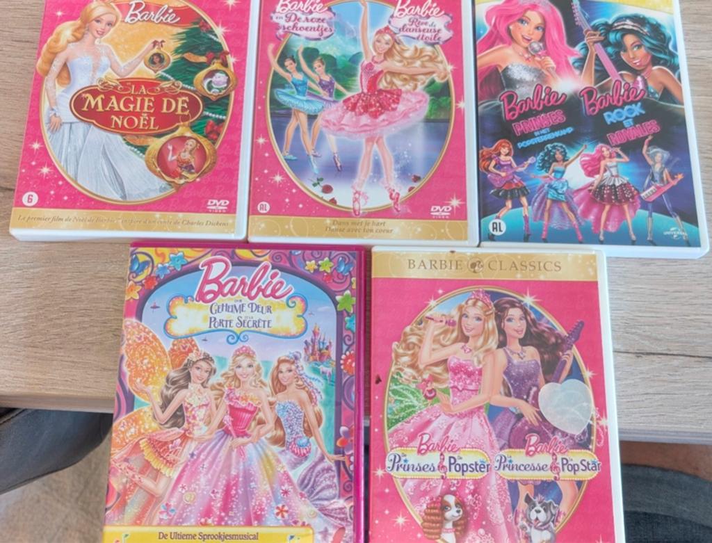 Lot de 5 DVD Barbie, Enlèvement ou Envoi