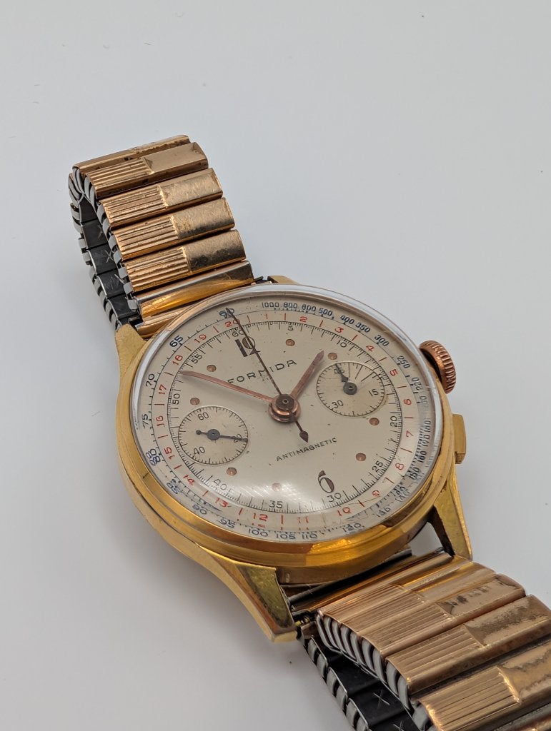 Vintage Formida Chronograaf - Mechanisch Handopwinder, Ophalen of Verzenden, Zo goed als nieuw