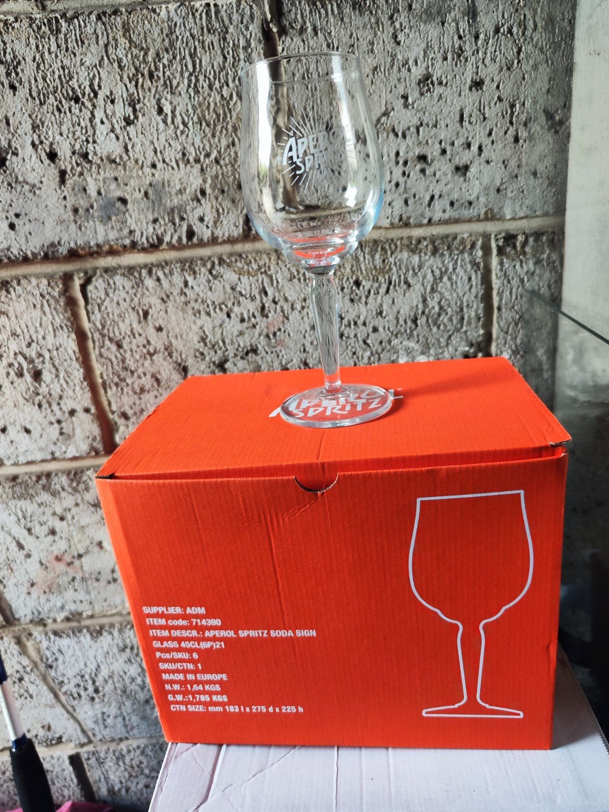 Nieuw Aperol glas 6 in originele doos