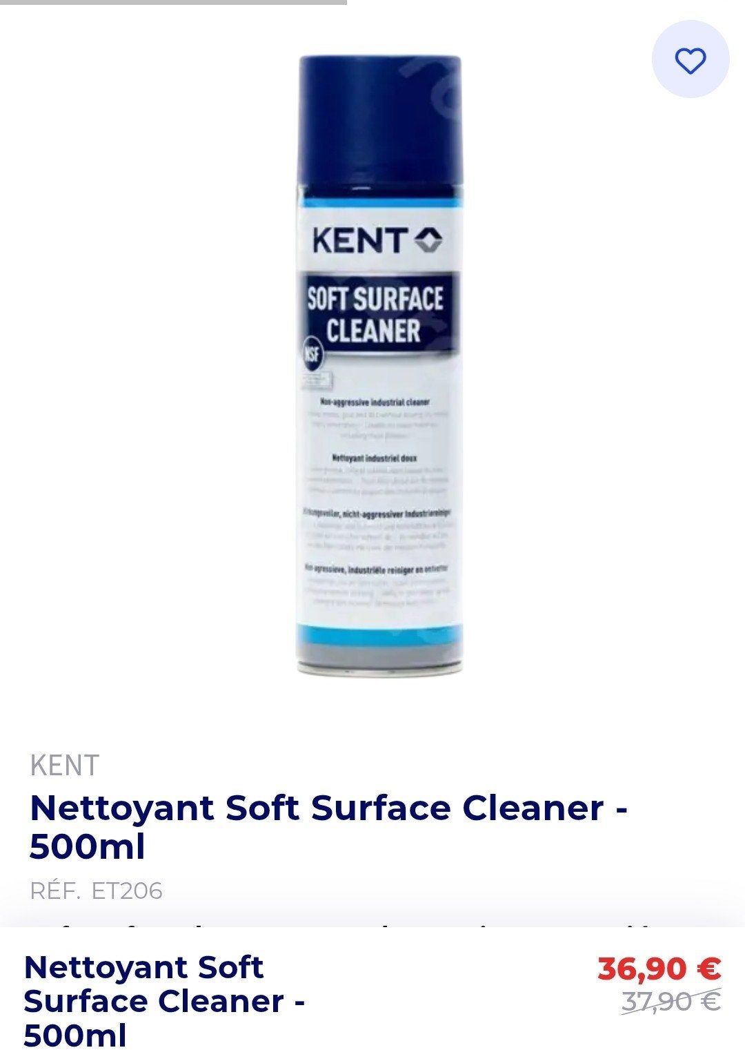 kent soft cleanner, Enlèvement