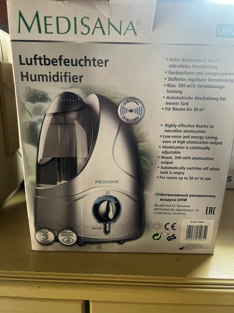 Luchtbevochtiger, Elektronische apparatuur, Ophalen, Zo goed als nieuw, Luchtbevochtiger