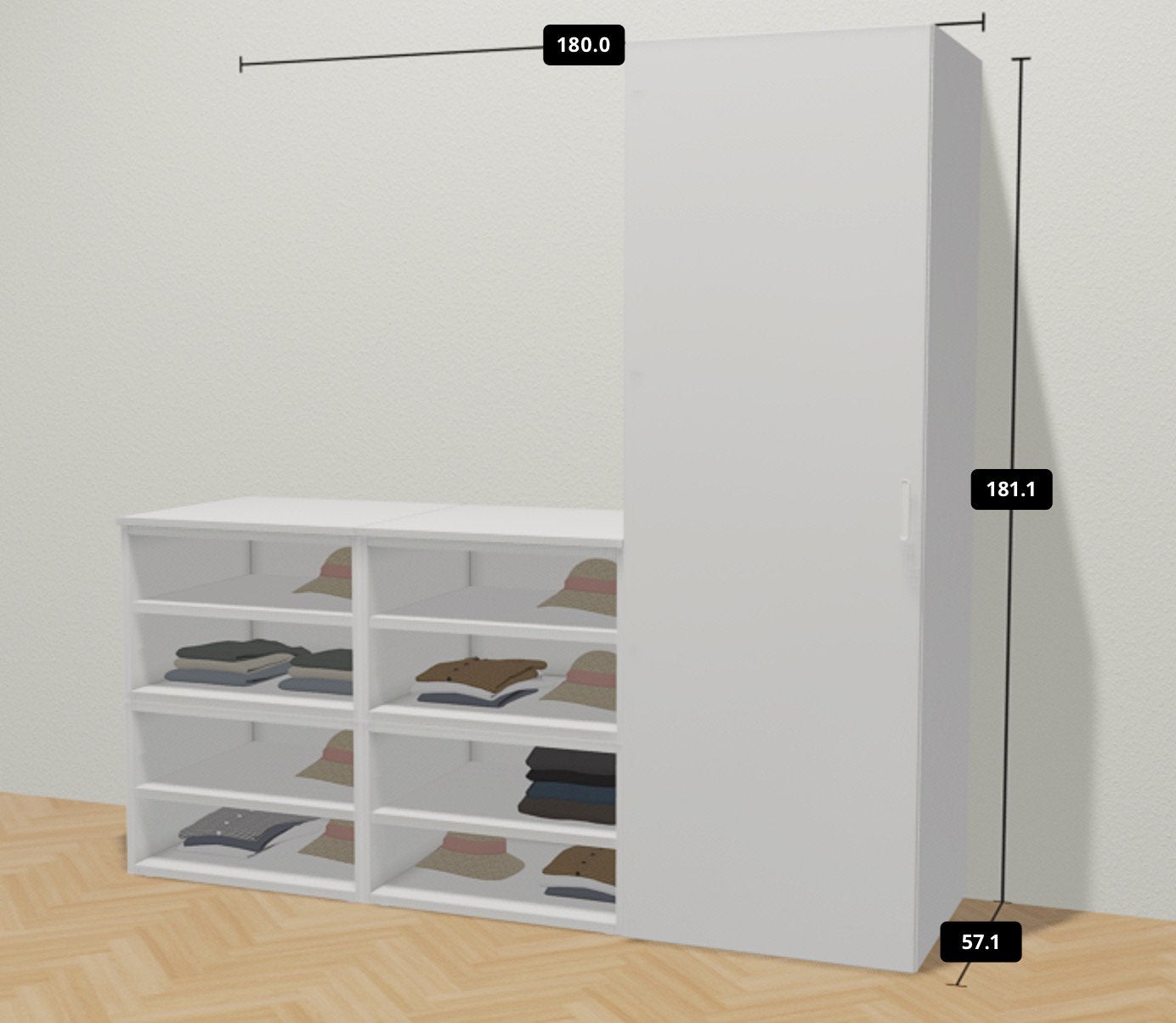 Ikea Platsa kastcombinatie wit, Ophalen, Zo goed als nieuw