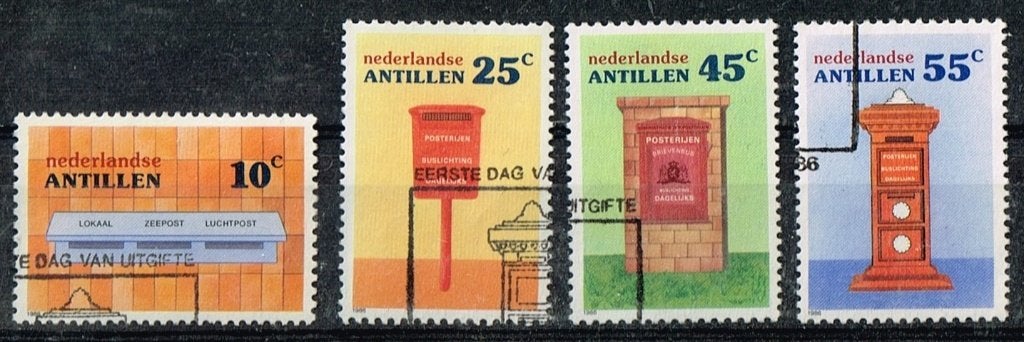 Postzegels uit de Ned. Antillen - K 5878 - brievenbussen, Timbres & Monnaies, Timbres | Antilles néerlandaises, Envoi, Affranchi