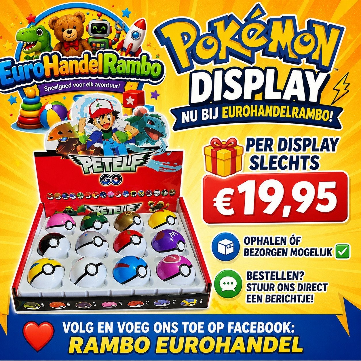Display pokèmon balls, Verzenden