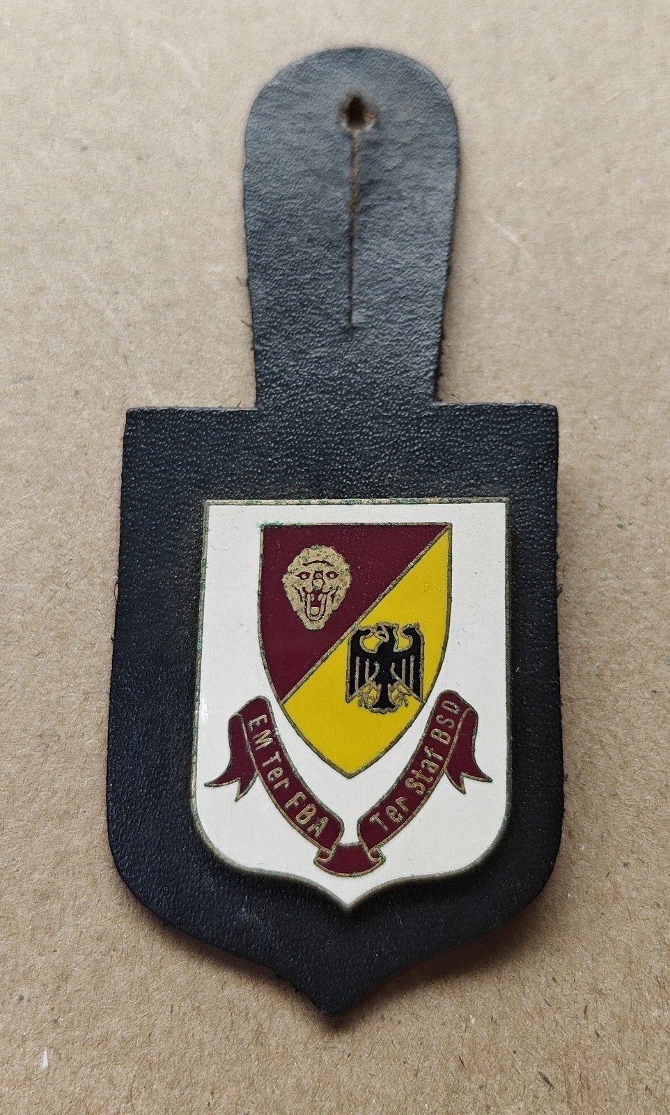 Etat-major des forces armées belges en Allemagne à Weiden, Enlèvement ou Envoi, Armée de terre, Emblème ou Badge