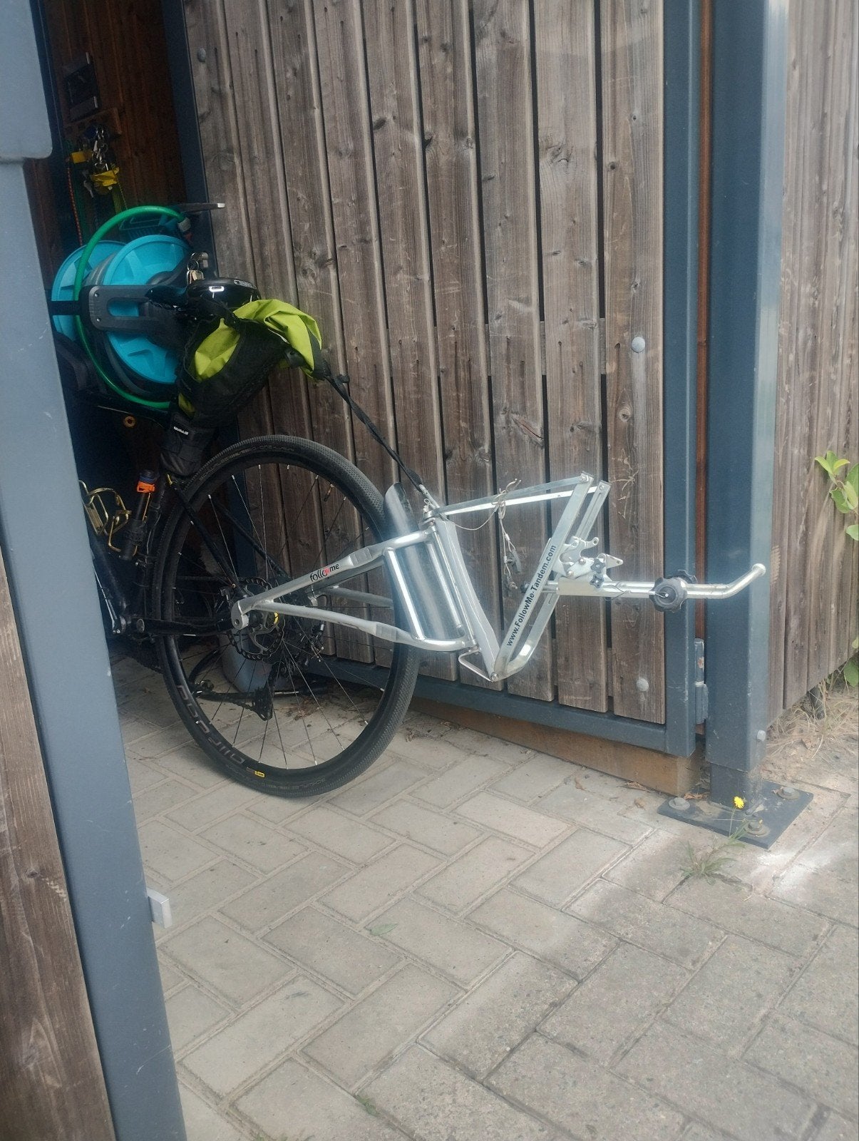 Follow me, aanhang tandem voor kinderfiets., Fietsen en Brommers, Ophalen, Gebruikt, Opvouwbaar, FollowMe