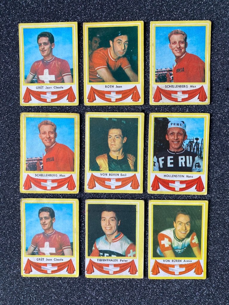 Maple Leaf gum cards wielrenners cyclisme coureurs 1961, Enlèvement ou Envoi, Utilisé, Plusieurs images