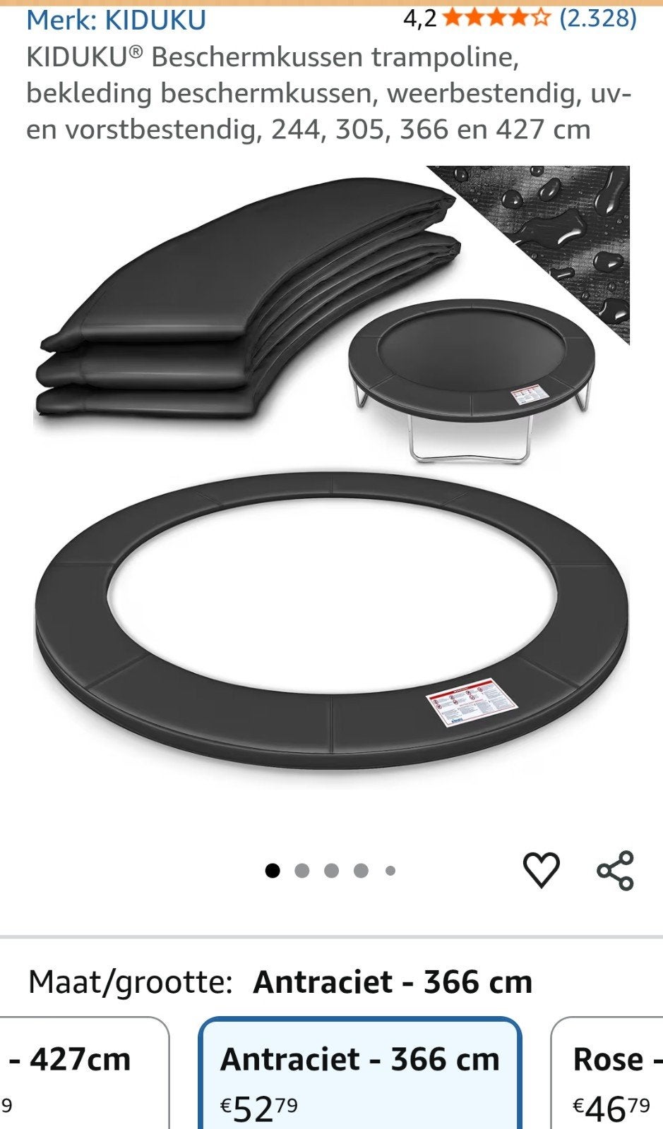 KIDUKI Trampoline Randbescherming Nieuw, Ophalen of Verzenden