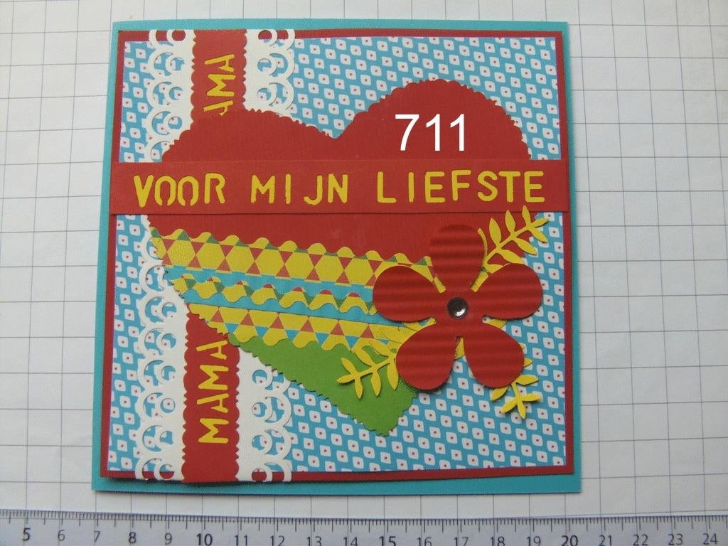 zelfgemaakte kaart verjaardag moederdag liefste mama, Ophalen of Verzenden, Nieuw
