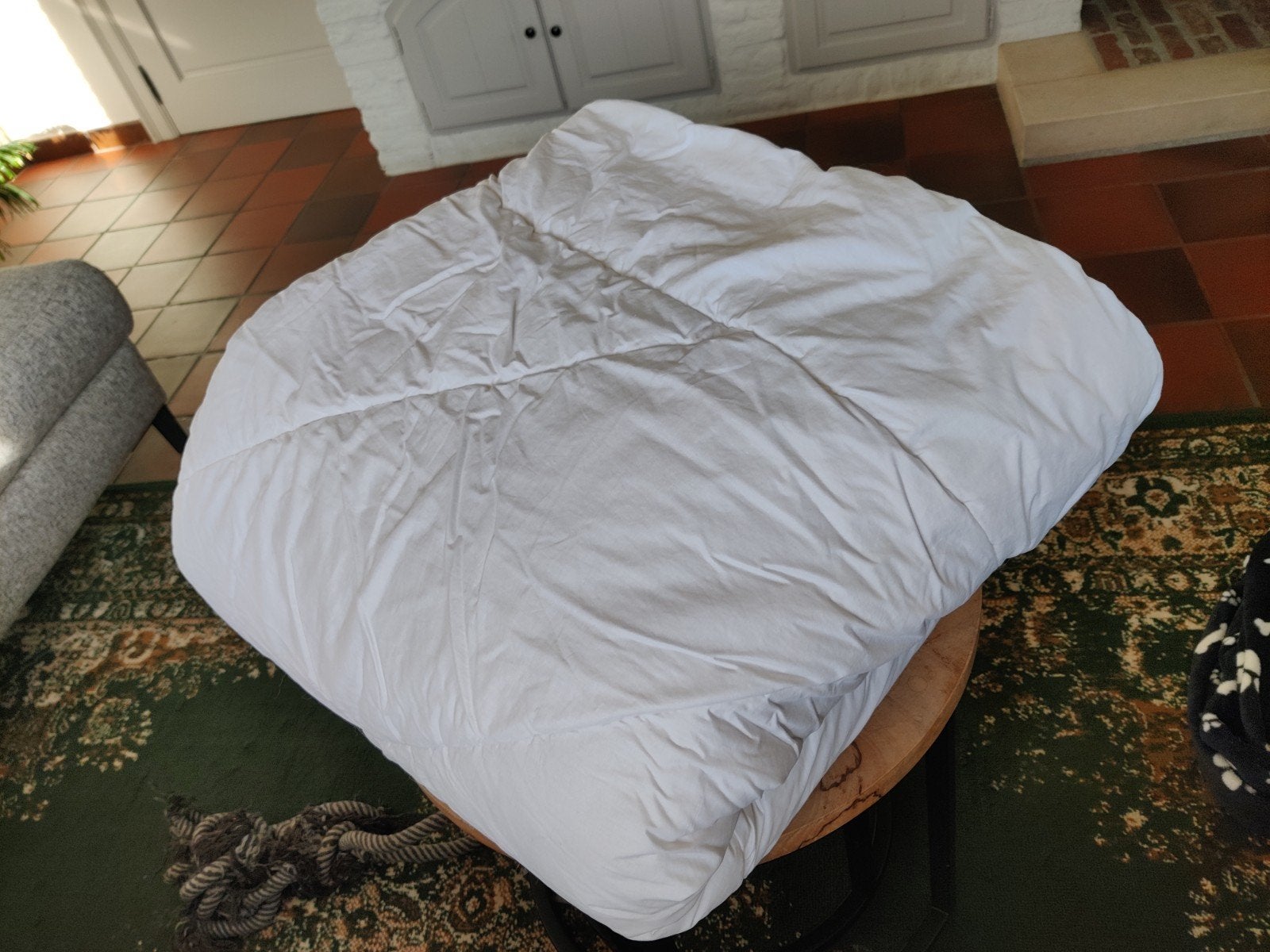 Donsdeken schapenwol 200x220 - Decoware - Goede staat!, Ophalen, Gebruikt, Wit, Dekbedovertrek