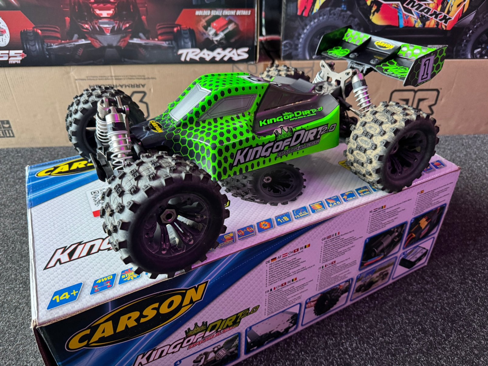 Carson 1/8 buggy/truggy 4s Brushless, Hobby en Vrije tijd, Ophalen of Verzenden, Zo goed als nieuw