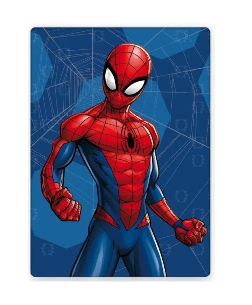 Spiderman Fleece Deken - Marvel - Plaid, Kinderen en Baby's, Blauw, Nieuw, Ophalen of Verzenden, Deken of Dekbed