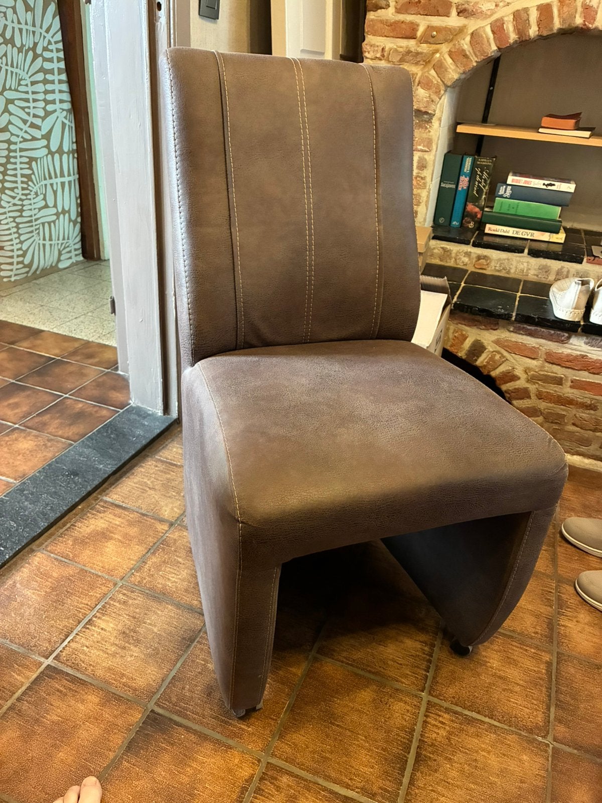 3 rollende stoelen, Maison & Meubles, Chaises, Trois, Brun, Enlèvement, Utilisé
