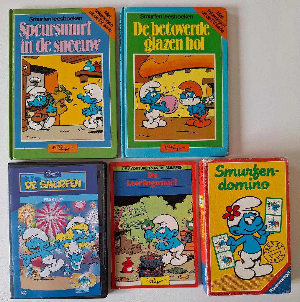 Smurfendomino 1983 /3 smurfenboekjes 1983-84/smurfen DVD, Verzamelen, Ophalen of Verzenden