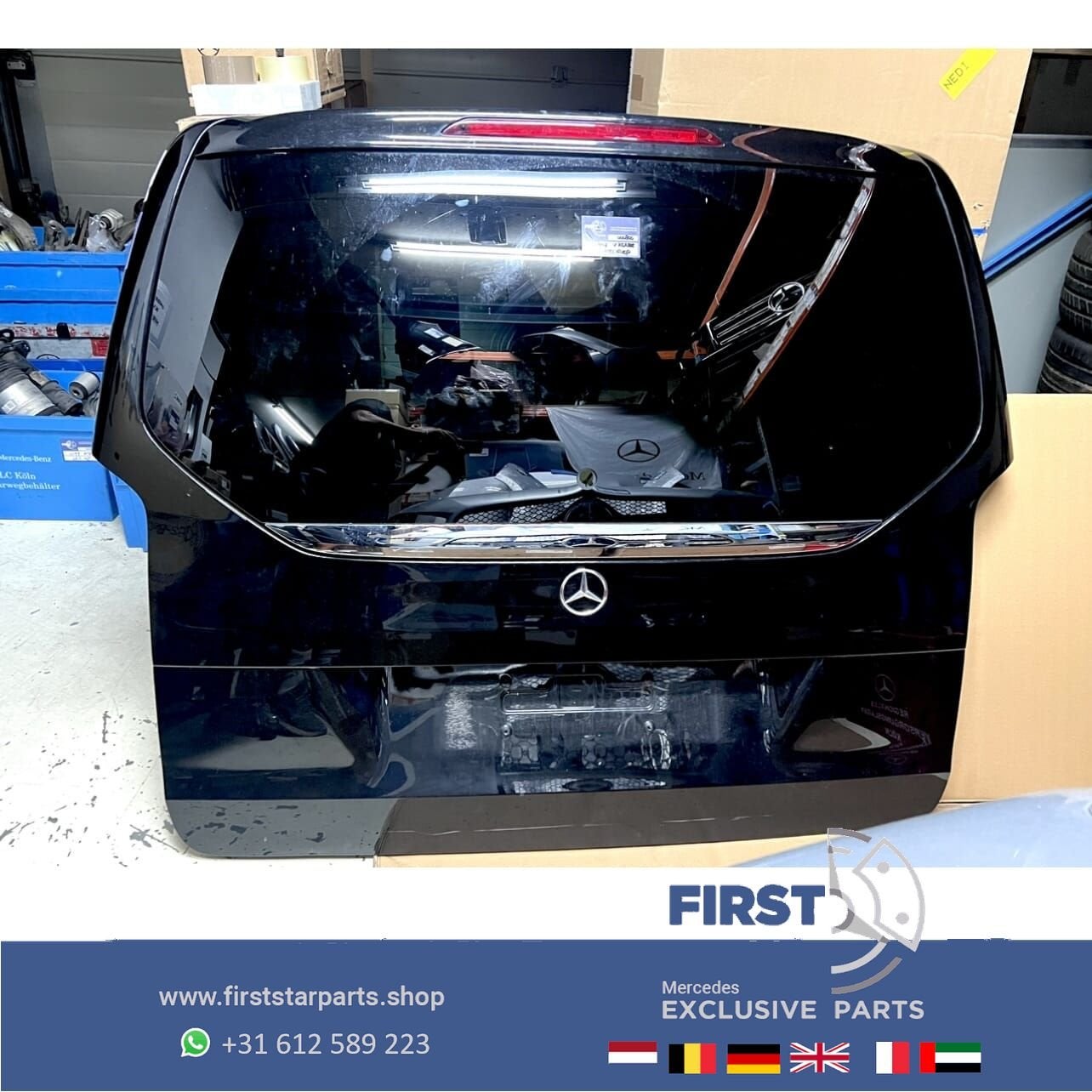 W447 V KLASSE VIP ACHTERKLEP ZWART COMPLEET MET RUIT A447740, Arrière, Haillon arrière, Utilisé, -