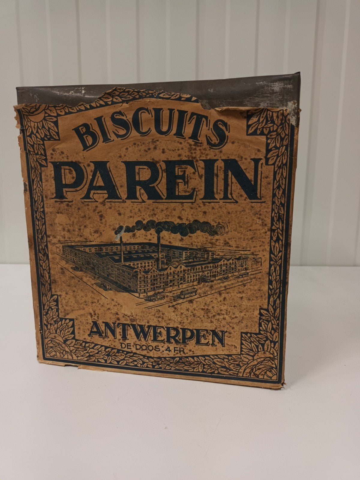 Antiek winkelblik Biscuits Parein Antwerpen, Enlèvement ou Envoi