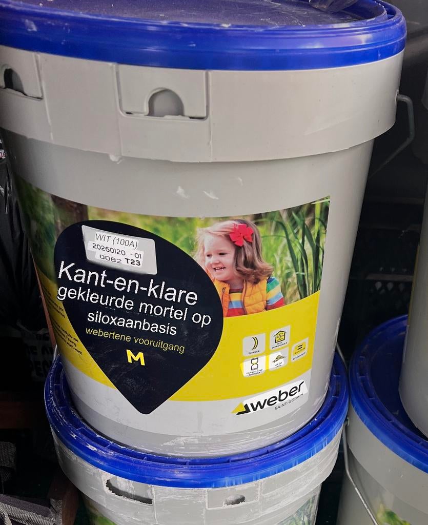 Gekleurde witte mortel op siloxaanbasis  85kg, Enlèvement, Neuf
