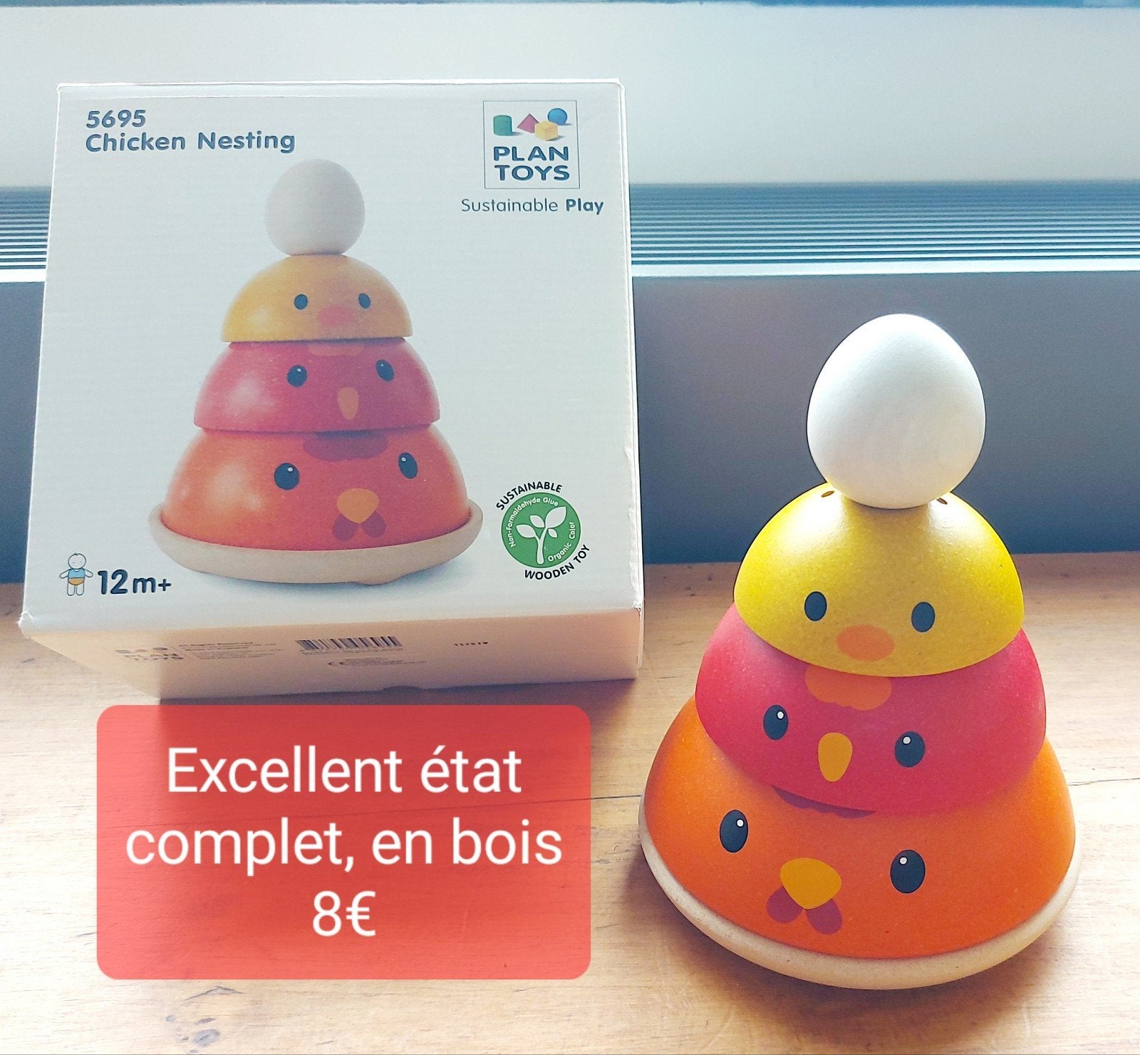 Jeu en bois poule couveuse, Enlèvement, Comme neuf