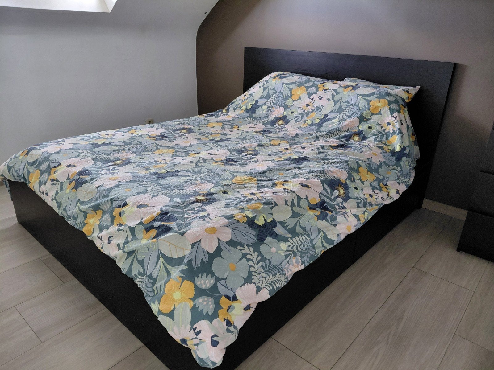 Bed MALM 180x200 met lattenbodem, Maison & Meubles, Comme neuf, Enlèvement, 180 cm, 200 cm
