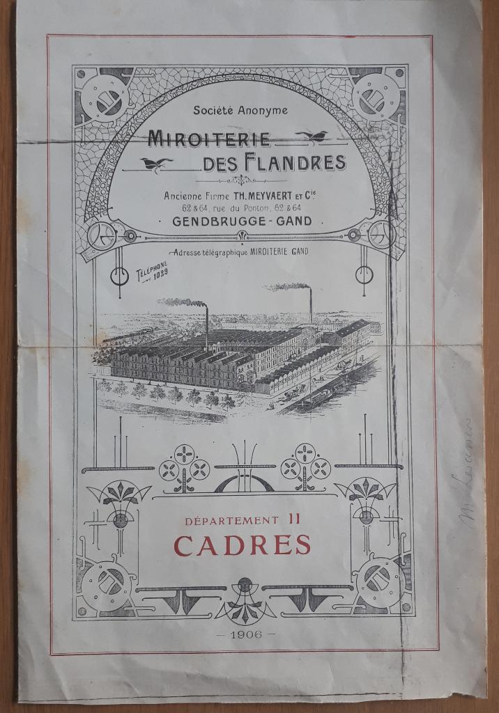 GENDBRUGGE 1906: Reclamefolder MEYVAERT /mooie briefhoofding, Verzamelen, Ophalen of Verzenden, Gebruikt, Overige typen