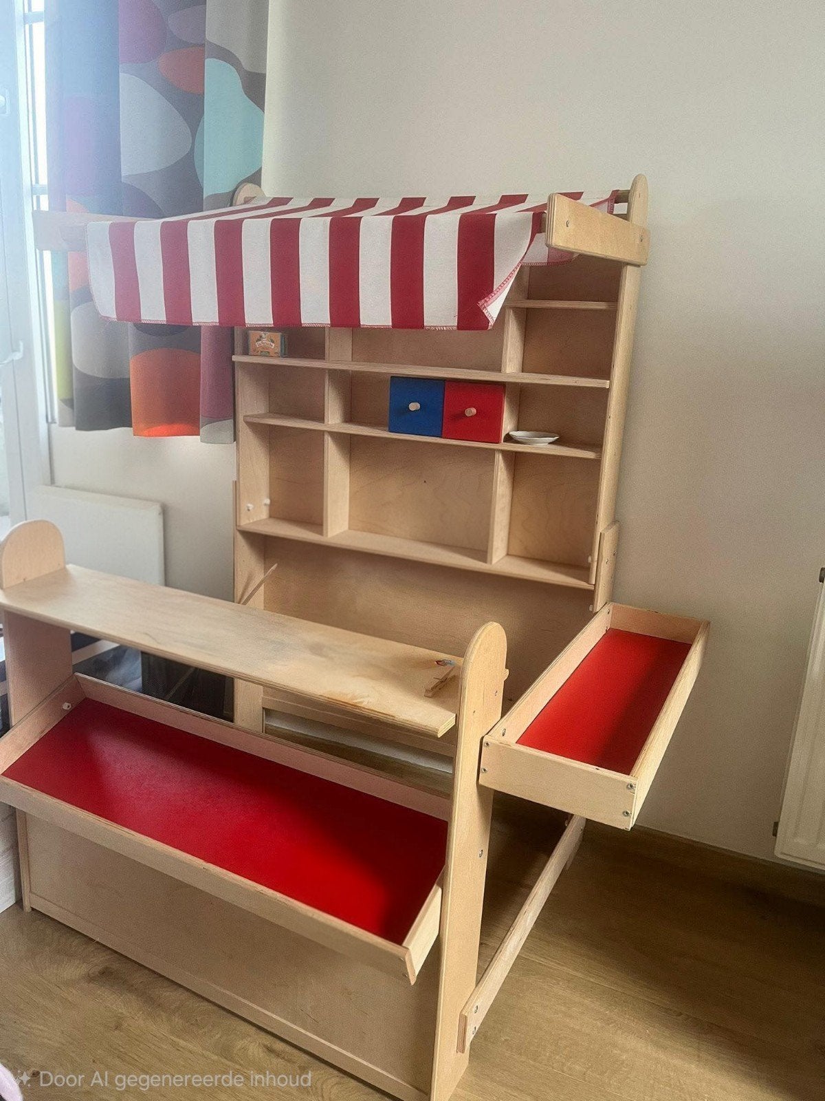 Houten speelgoedwinkel, Ophalen