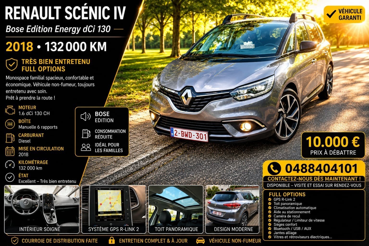 Renault Scénic IV BOSS PRET POUR LES VACANCES, Autos, Renault, Achat, Euro 6, Diesel, Particulier