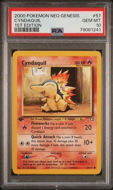 Cyndaquil NG 57 1st ed. & Quilava NG 47 1st ed., Ophalen of Verzenden, Nieuw, Losse kaart