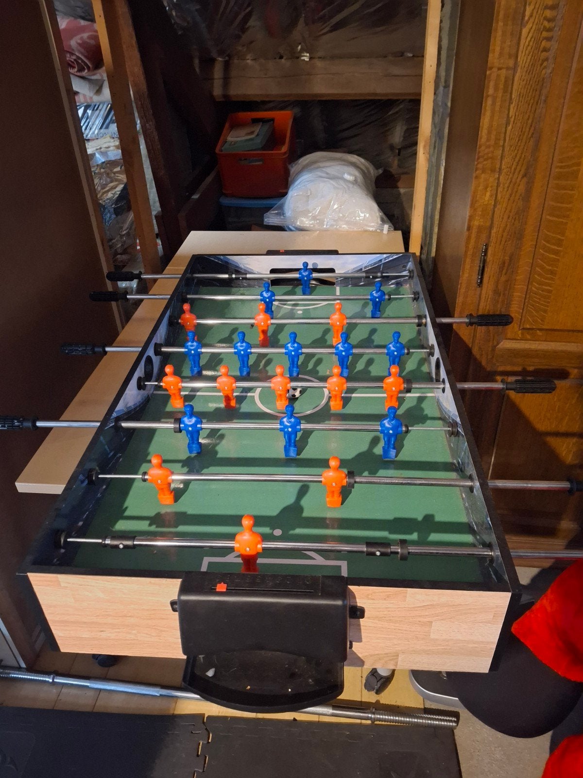 Voetbaltafel, Ophalen