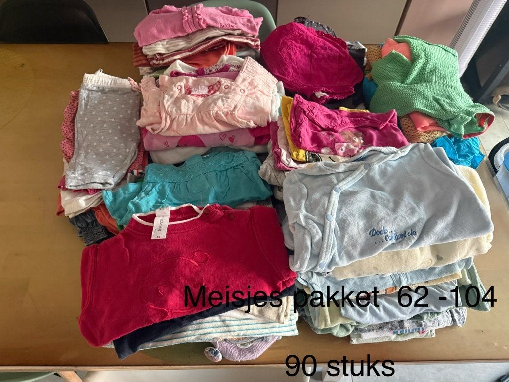 Groot kledingpakket meisjes 62 - 104  +- 90 stuks, Kinderen en Baby's, Ophalen of Verzenden, Gebruikt