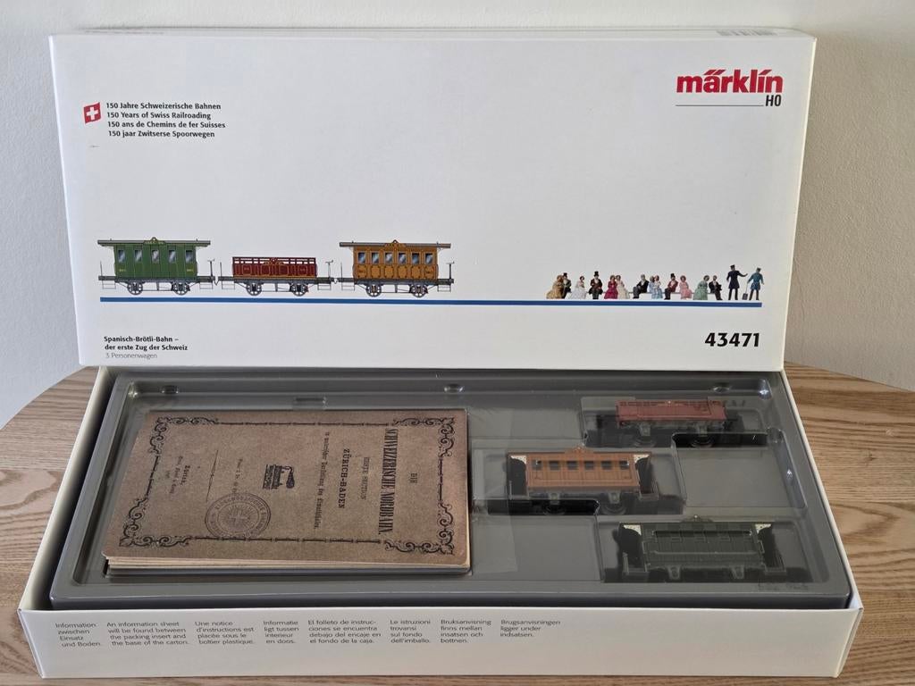 Marklin 43471 set met 3 wagons Spanish Brötli-bahn, Wisselstroom, Ophalen of Verzenden, Märklin, Nieuw