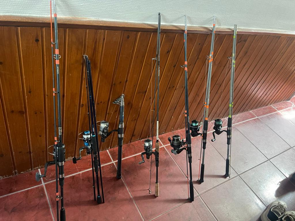 Lot de canne à pêche, Enlèvement, Comme neuf