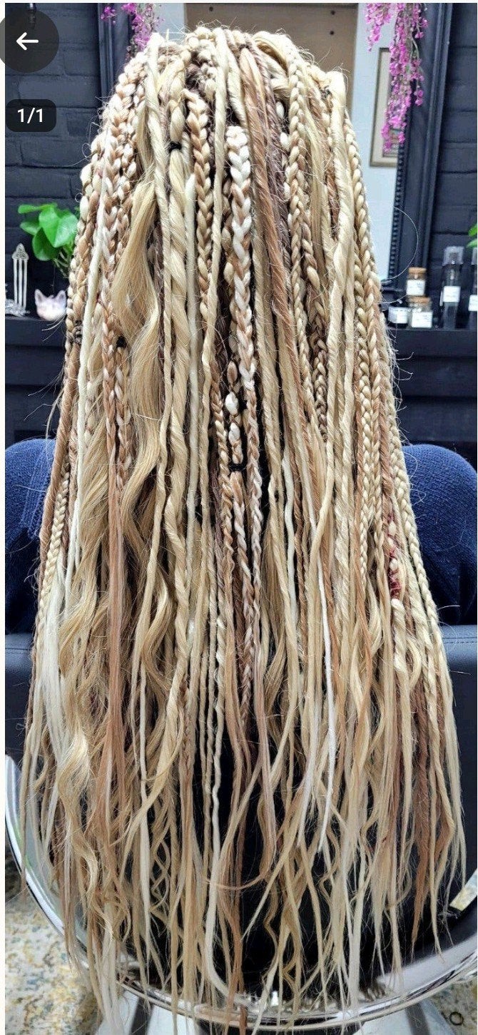 Synthetische dreads 50DE, Bijoux, Sacs & Beauté, Enlèvement ou Envoi, Comme neuf, Perruque ou Extension de cheveux