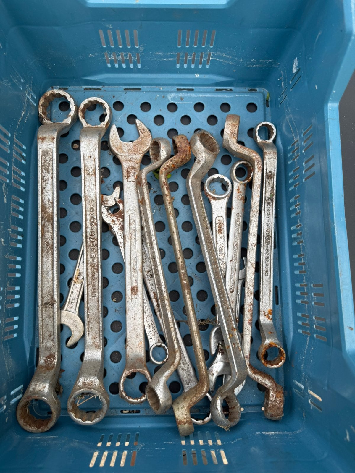 Lot Steek en ringsleutels, Doe-het-zelf en Bouw, Gereedschap | Handgereedschap, Ophalen of Verzenden, Gebruikt, Sleutel/ratel