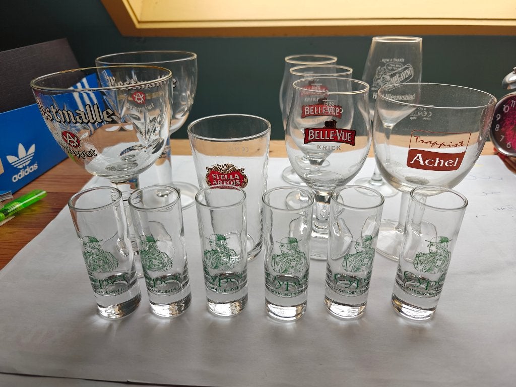 Lot bierglazen, Ophalen of Verzenden, Zo goed als nieuw, Bierglas
