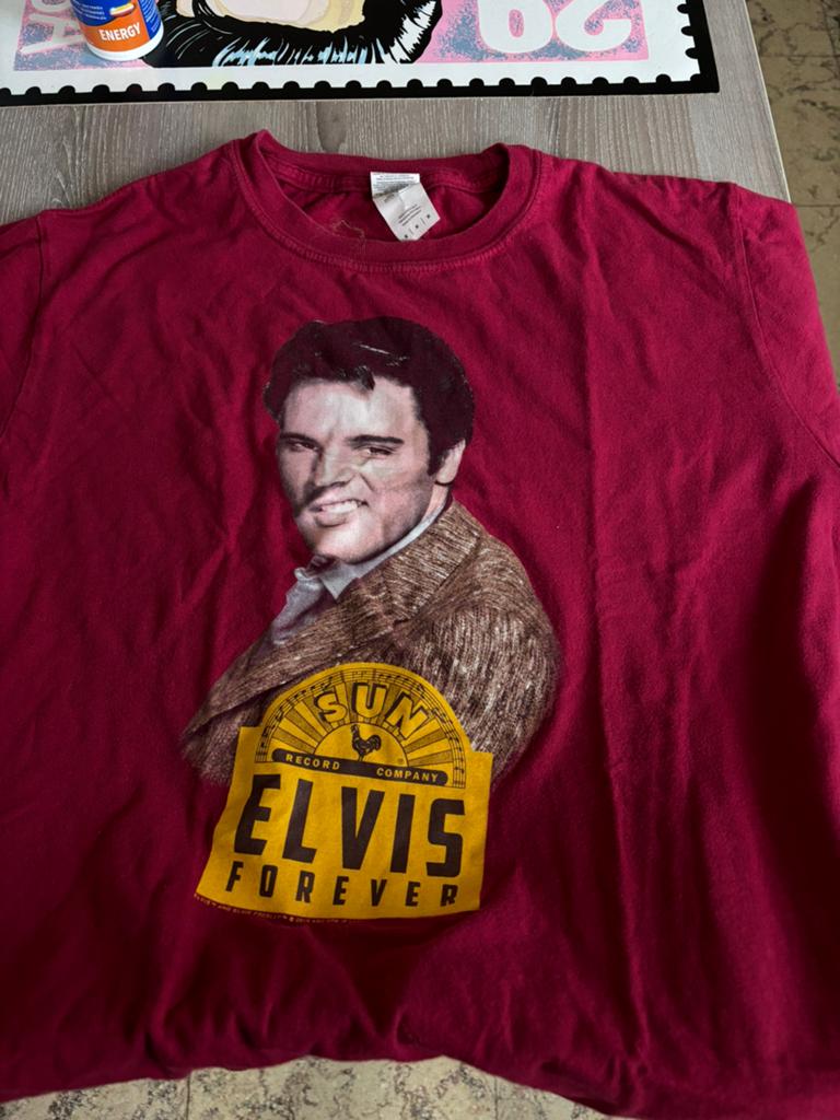 Elvis Presley T shirt, Ophalen of Verzenden, Zo goed als nieuw, Maat 52/54 (L)