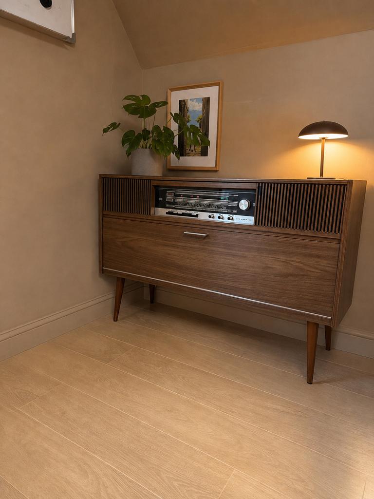Vintage Grundig radiomeubel / mid-century kast, Ophalen, Gebruikt