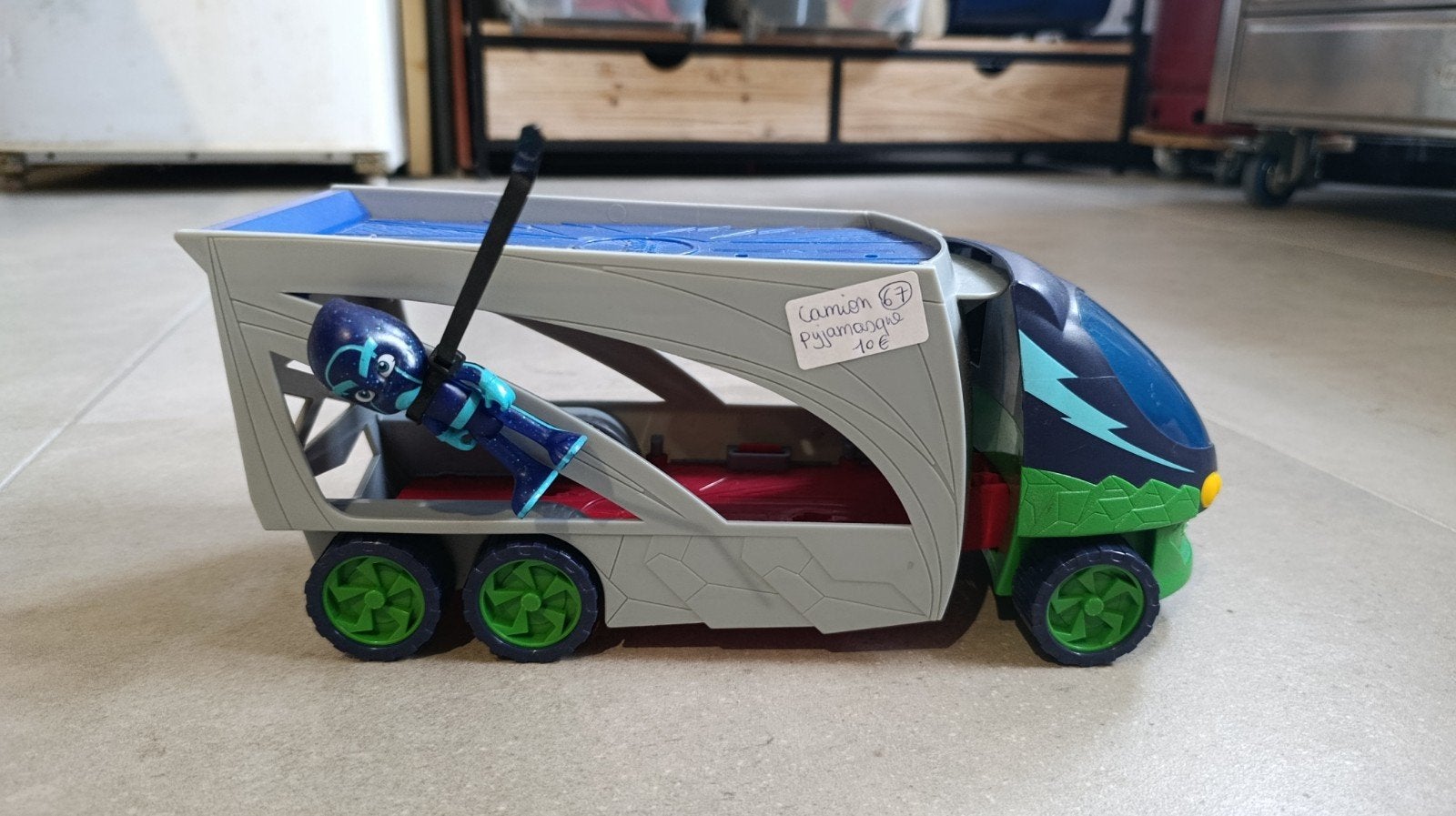 Camion pyjamasque, Enlèvement, Utilisé