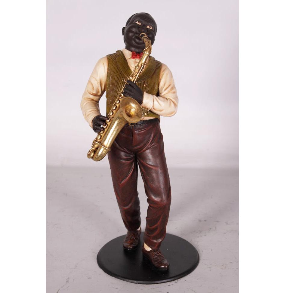 Jazz beeld 95 cm - Saxofoon jazzbeeld, Verzamelen, Ophalen, Nieuw