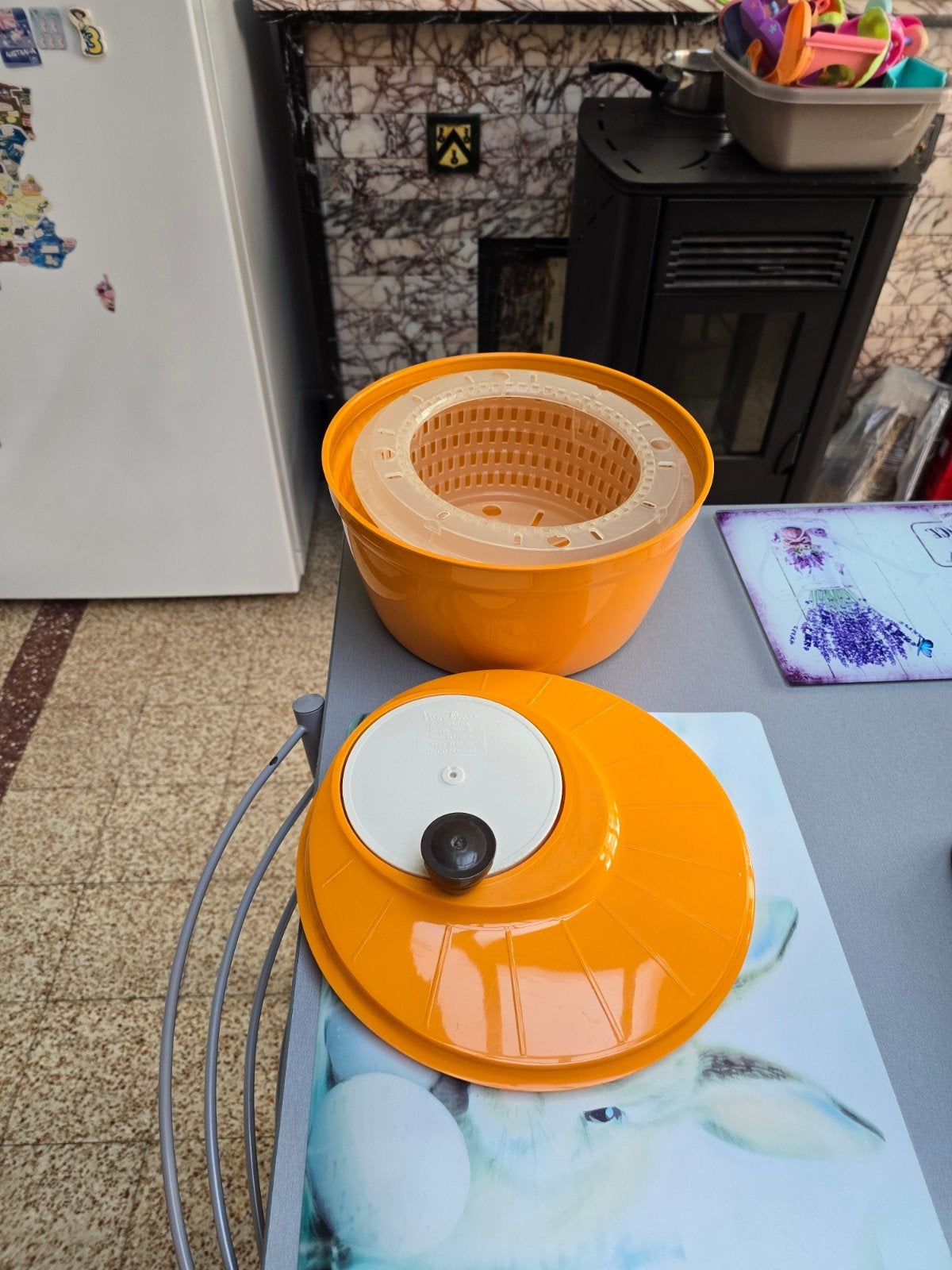 Moulinex vintage slacentrifuge, Ophalen, Oranje, Overige typen