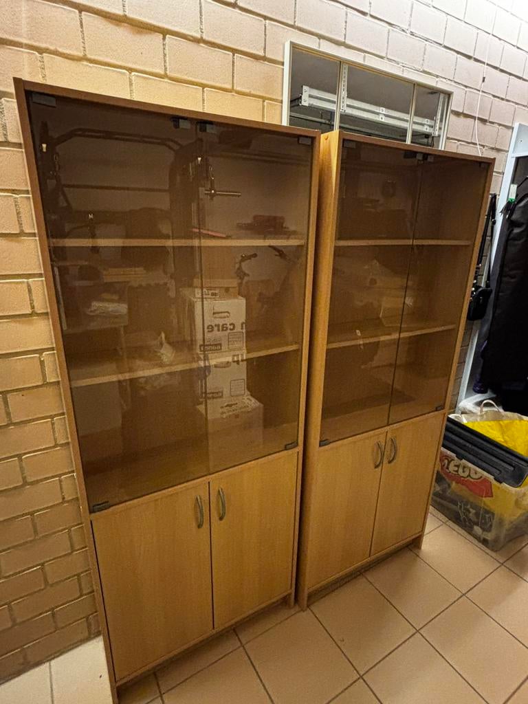 Vitrinekast 171 cm* 69 cm* 24 cm, Ophalen, Zo goed als nieuw