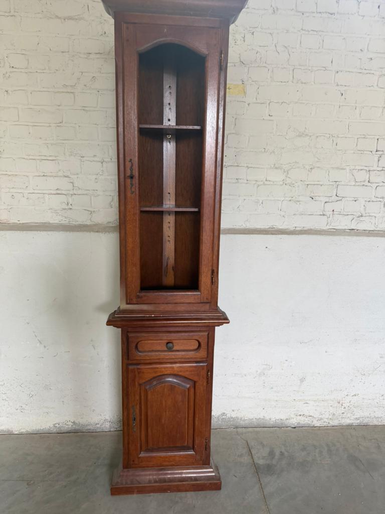 Vintage houten hoekkast / landelijke kast, Huis en Inrichting, Kasten | Vitrinekasten, Ophalen, Zo goed als nieuw
