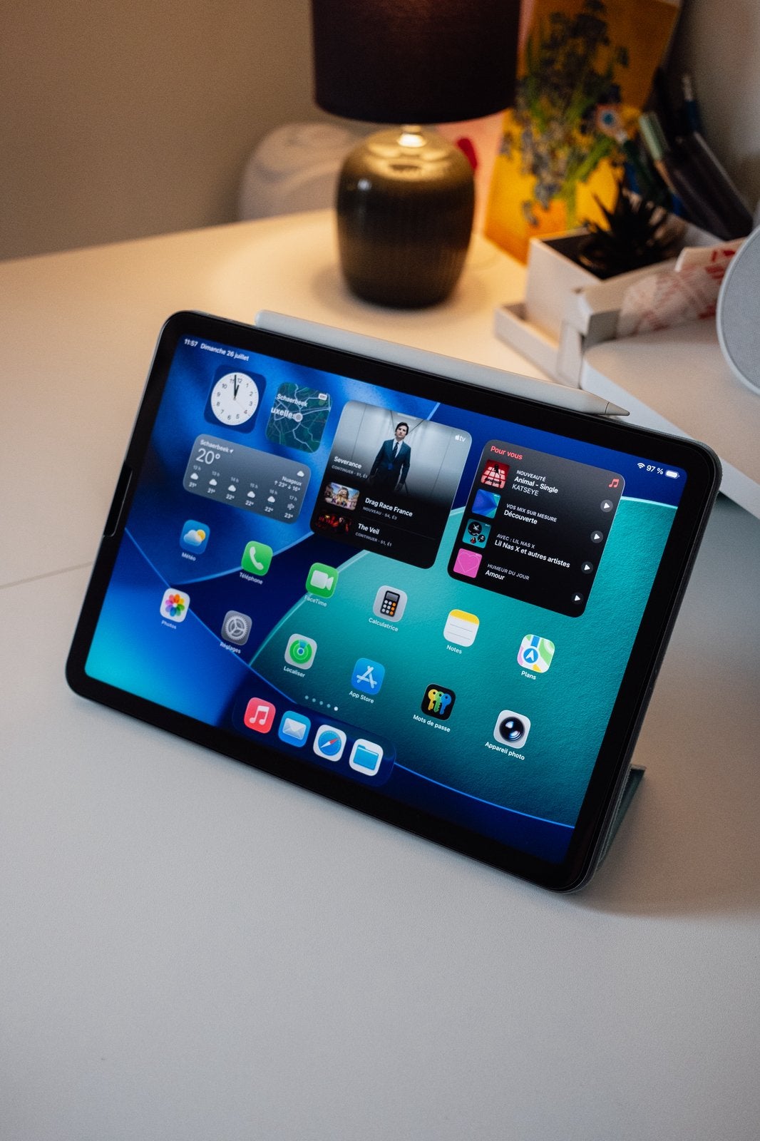 Apple iPad Air 4ᵉ génération 64 Go Wi-Fi + Apple Pencil 2, Informatique & Logiciels, Apple iPad Tablettes, Comme neuf, Apple iPad Air